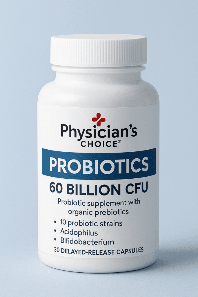 alt="Physician's Choice Probiotics 60 Billion CFU Supplement for Gut and Immune Health"