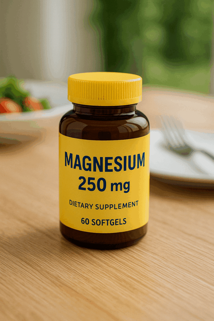 Nature Made Magnesium 250mg bottle – 100 tablets
